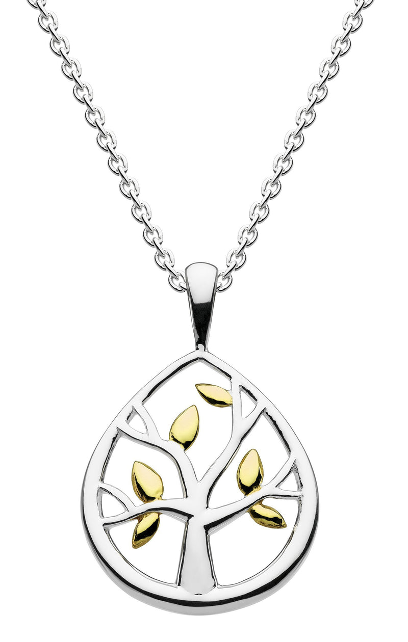 [Australia] - Dew Sterling Silver and Gold Plate Tree of Life Necklace of Length 45.7cm 98017GD 