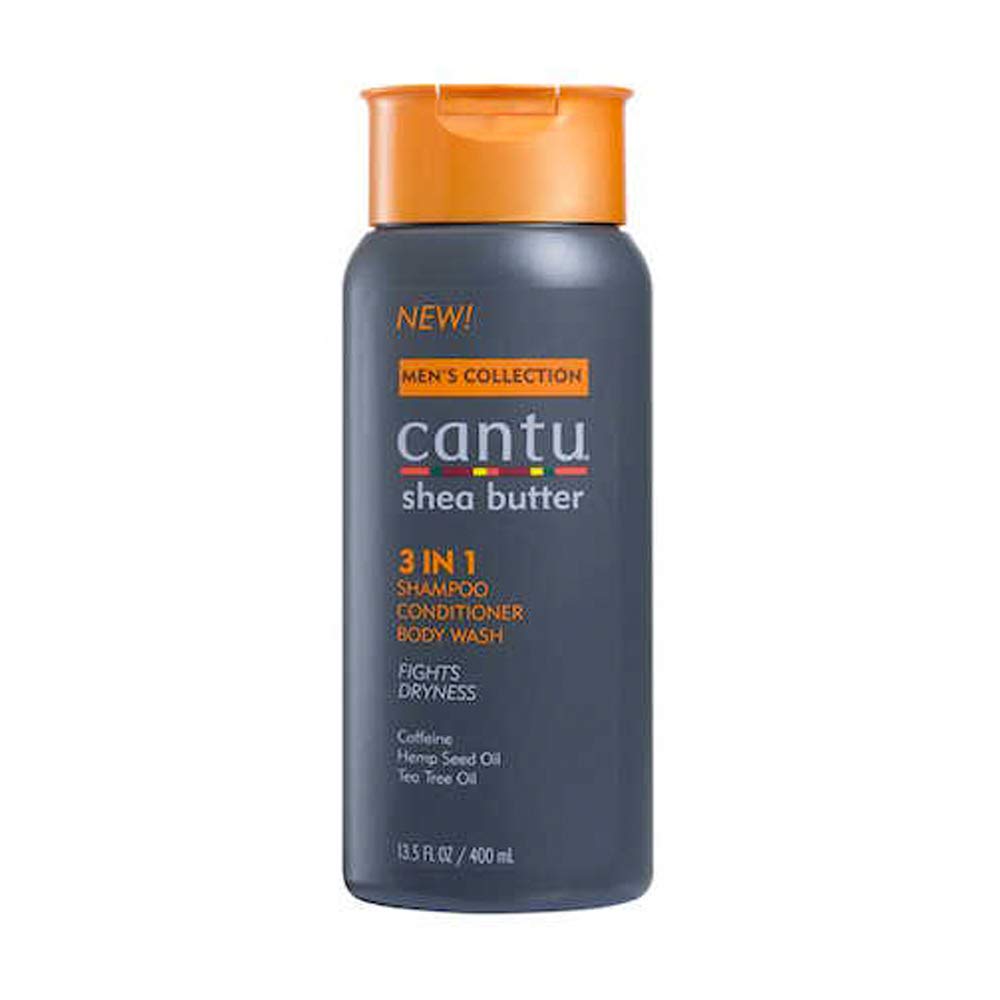 [Australia] - Cantu Mens 3-in-1 Shampoo Conditioner Bodywash 382,7 gram (ML) 13.5 Ounce 400 ml (Pack of 1) 