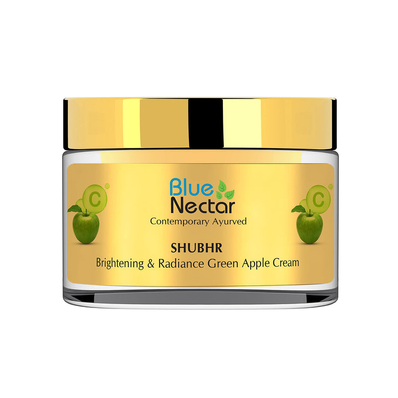 [Australia] - Blue Nectar Natural Vitamin C Cream for Face Glowing - Ayurvedic Vitamin C Daily Face Moisturizer for Skin Brightening, Anti Aging,Dark Spots,Natural Ayurvedic Herbs- Green Apple 