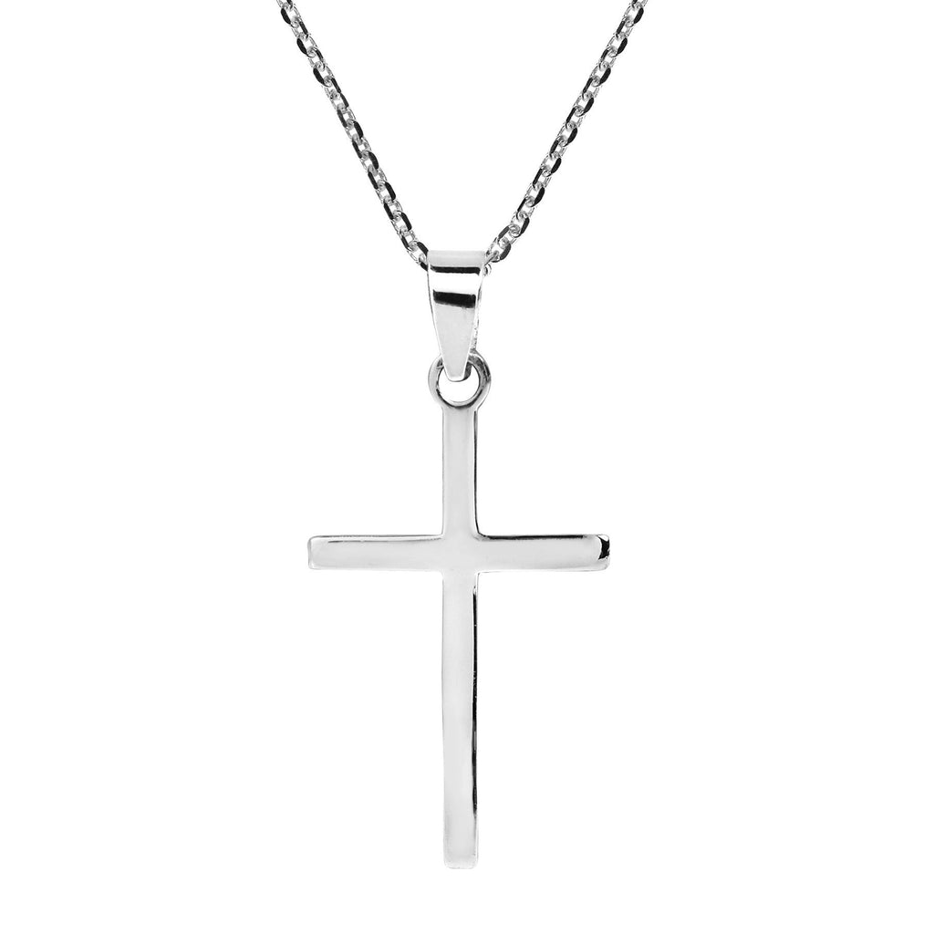 [Australia] - Simple Sleek Christian Cross .925 Sterling Silver Pendant Necklace 