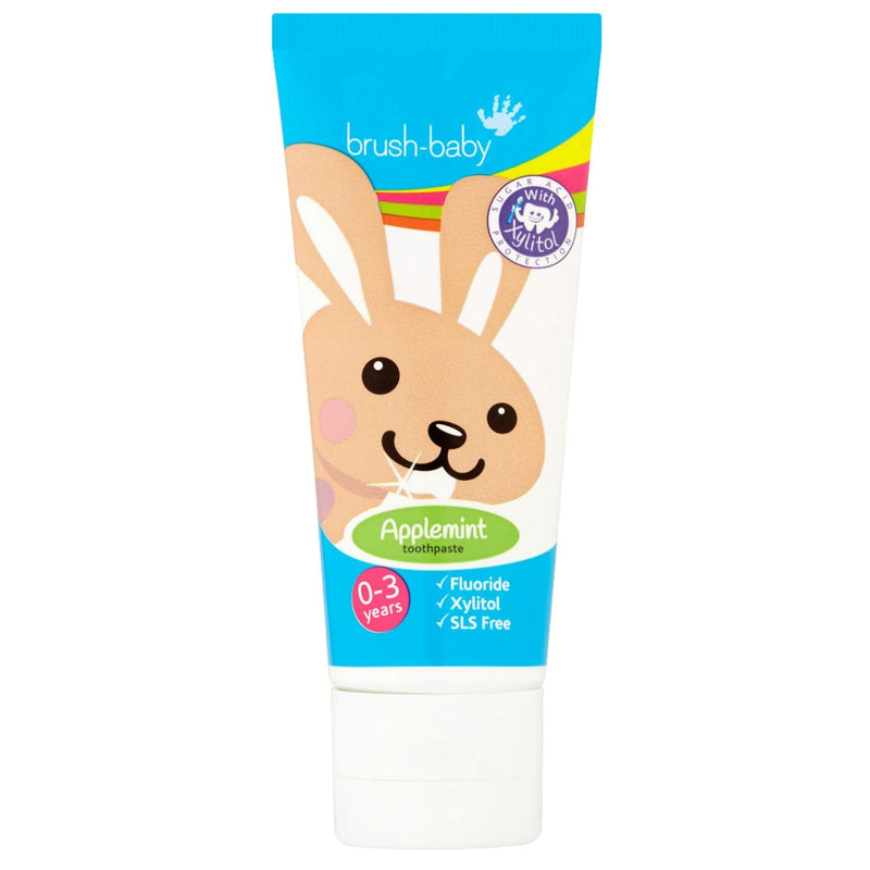 [Australia] - Brush-Baby Childrens Applemint Toothpaste with Xylitol 0-3 years 50ml (Pack of 3) 