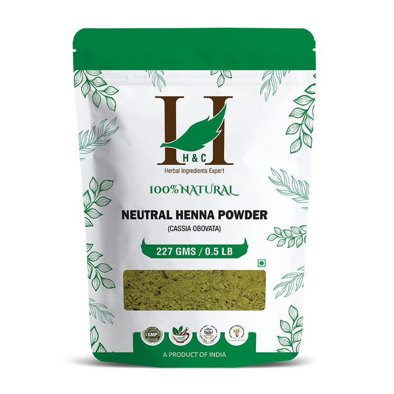 [Australia] - H&C Neutral Henna Powder /Colorless Henna / Cassia Powder (Cassia Obovata) - 227G (1/2 Lb) | For Conditioning Your Hair Without Coloring. 