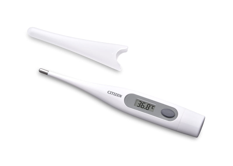 [Australia] - Citizen CTA303 Digital Thermometer, Water Resistant, Antibacterial casing with Fever Alarm. Accurate and Fast Readings for Adults and Children., White 