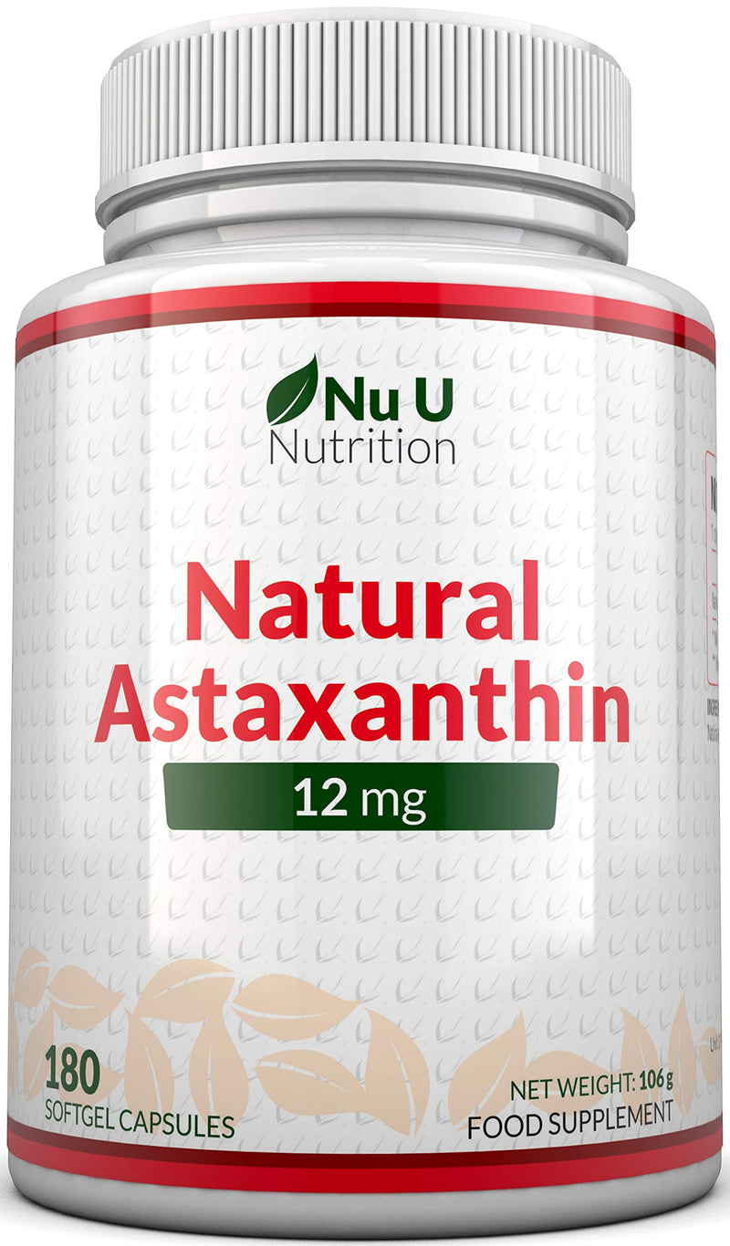 [Australia] - Astaxanthin 5% Oil 12mg | 180 Softgels (6 Month Supply) | Astaxanthin from Nu U Nutrition 