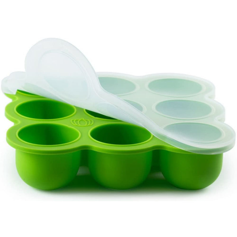 [Australia] - BabyBliss Silicone Baby Food Freezer Storage Tray - 9 Large Cups (2.5 Oz) - Clip-On Silicone Lid - Toxin and BPA Free & FDA Approved - Oven and Dishwasher Safe 