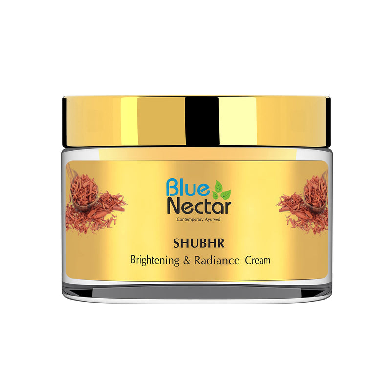 [Australia] - Blue Nectar Ayurvedic Brightening Face Cream for Skin Glow with Turmeric, Aloe Vera and 13 Ayurvedic Herbs, Women, 50 gm 