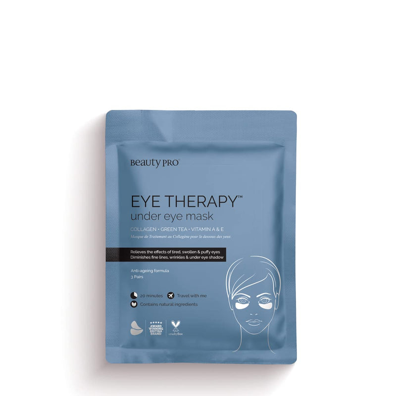[Australia] - BeautyPro EYE THERAPY Collagen Under Eye Masks with Green Tea Extract | 3 Applications | Eye Masks for Puffy Eyes | Under Eye Pads for Fine Lines & Wrinkles | Ideal Pamper Gifts for Women | Face Care 