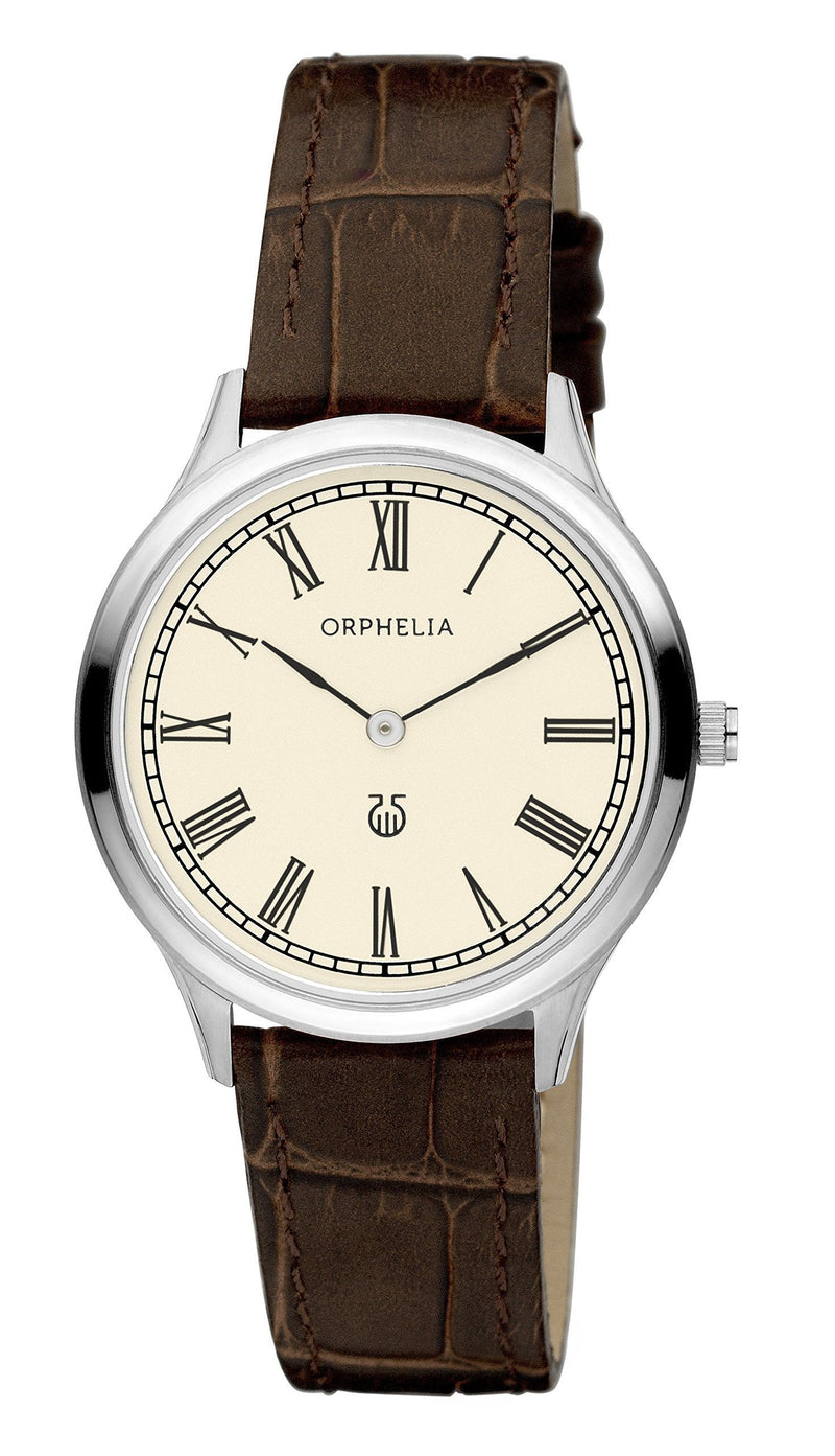 [Australia] - Orphelia Lavardin Women's Quartz Watch with Silver Dial Analogue Display and Leather Strap Brown/Silver 