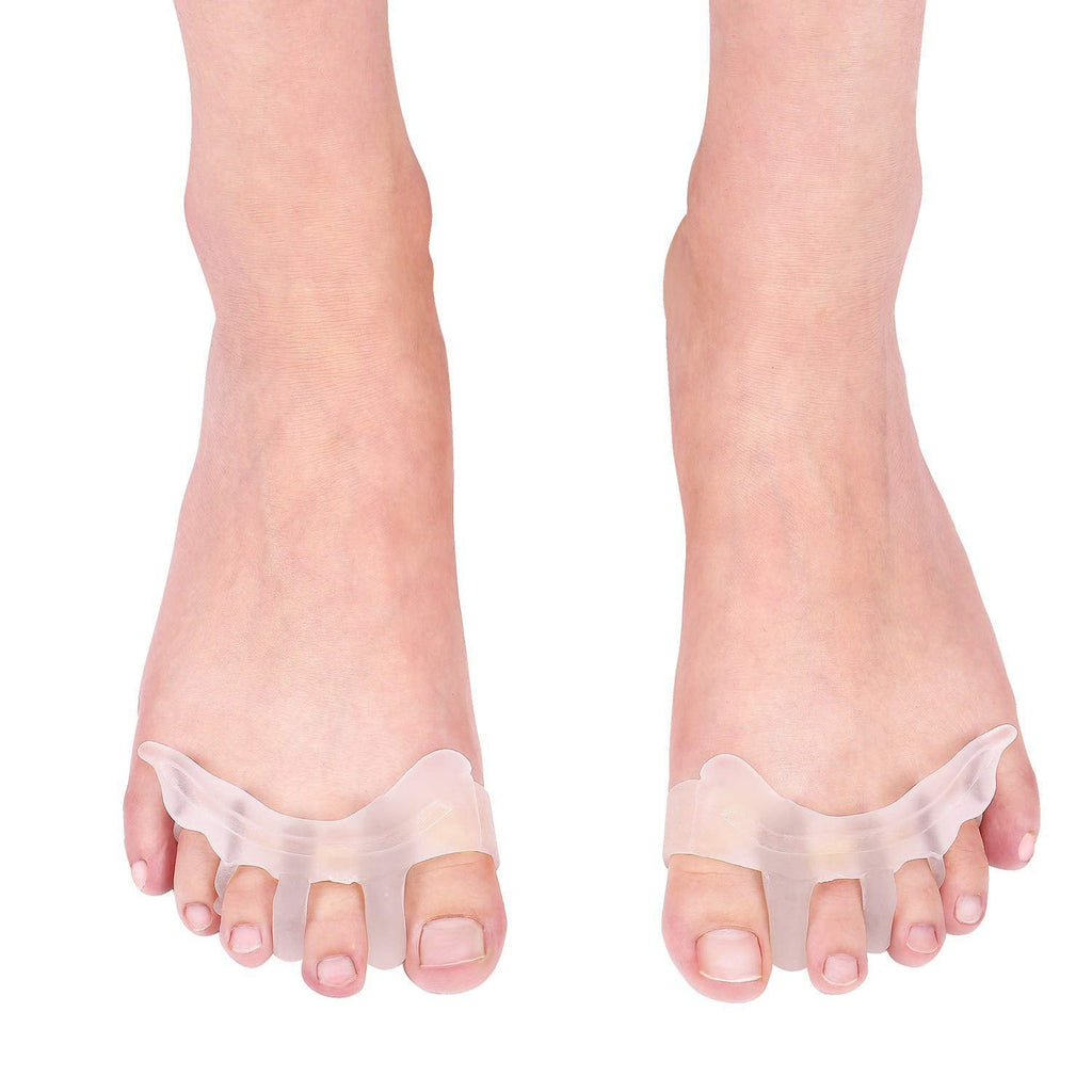 [Australia] - Soft Silicone Gel Toe Separator for Hallux Valgus Bunion Relief Gel Bunion Protectors Suitable for Men or Women 