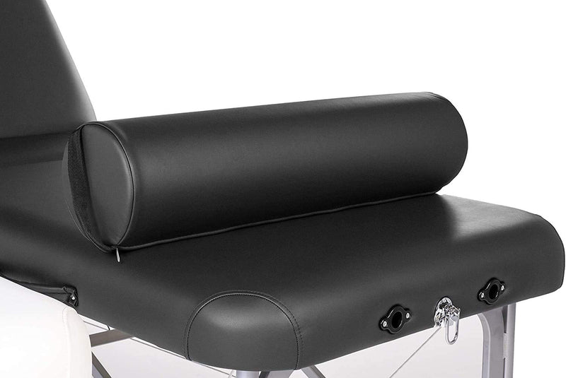 [Australia] - Skin-Touch® Luxurious PU Upholstery Premium Quality Massage Table Bolster Support Cushions - Carry Handle + Selection of Colours/Sizes-Wedge, Knee, Neck, Shoulder, Full/Half Round (Full Round, Black) Full Round 