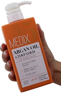 [Australia] - Medix 5.5 Argan Oil Cream with 24kt Gold. Anti-sagging firming cream to reduce the look wrinkles, cellulite, and blemishes. 15oz (15oz) 