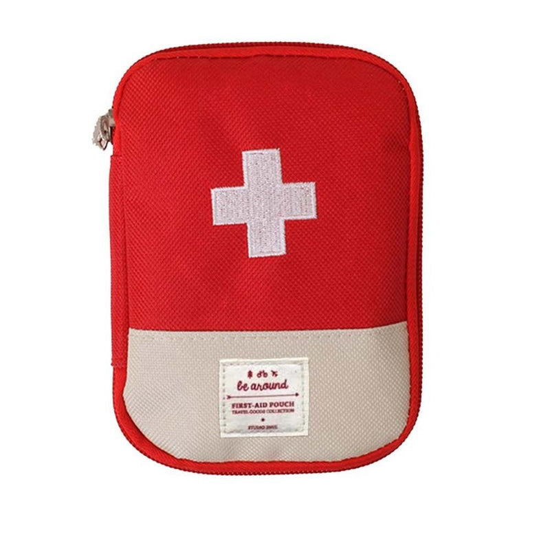 [Australia] - EQLEF Mini First Aid Kit Bag, Portable Medicine Storage Bag Drug Packing Bag For Outdoor Travel (Red) 