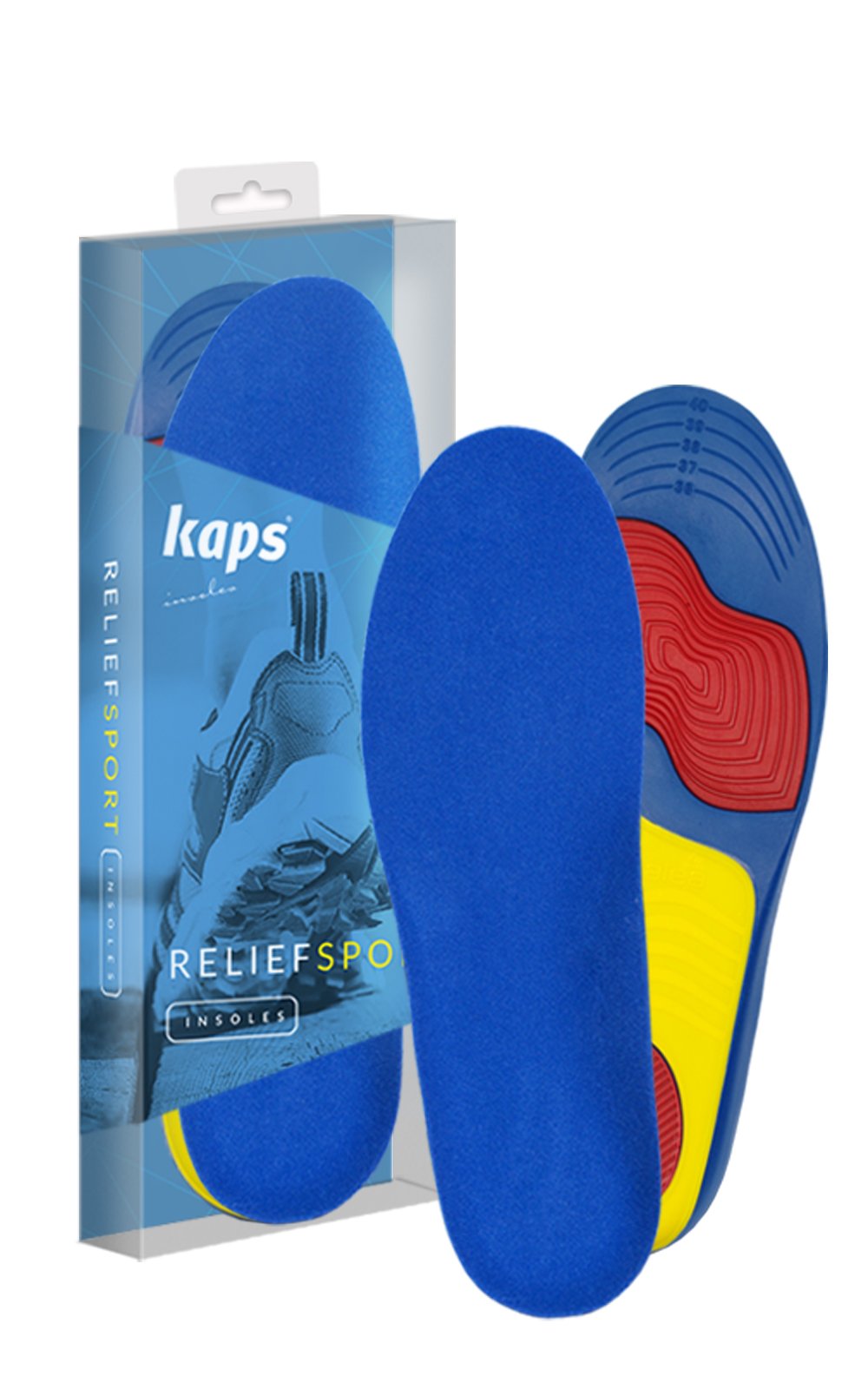 [Australia] - Kaps RELIEFSPORT – Hi-Tech Premium Orthotic Sports Shoe Insoles - Balance - Pain Relief And Support, Cut To Size Women / 36-40 EUR / 3-7 UK / cut to size 