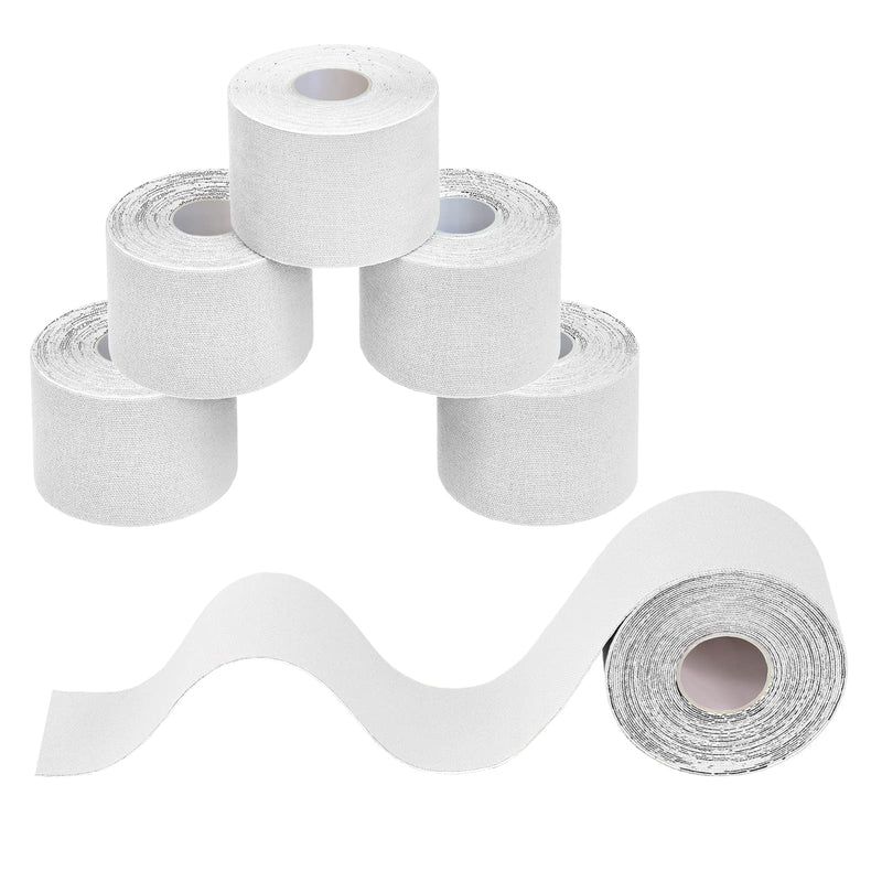 [Australia] - BB Sport 6 Rolls Kinesiology Tape Muscle Support Tape 5 m x 5 cm E-Book Application Examples Muscle Support Elastic Strapping Tape, Colour:White White 