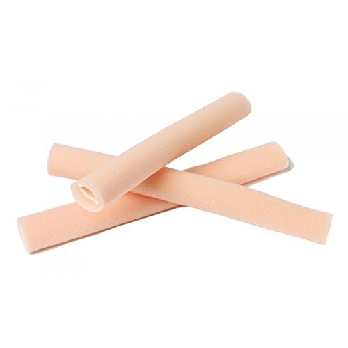 [Australia] - Podiatry Tubular Toe Foam x2 Tubes| 25cm Length | with or Without Overlap Protection (D (Without Overlap)) 