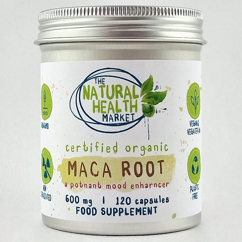 [Australia] - Organic Maca Root Capsules 600mg 120 Capsules by The Natural Health Market • Soil Association Organic Certified 