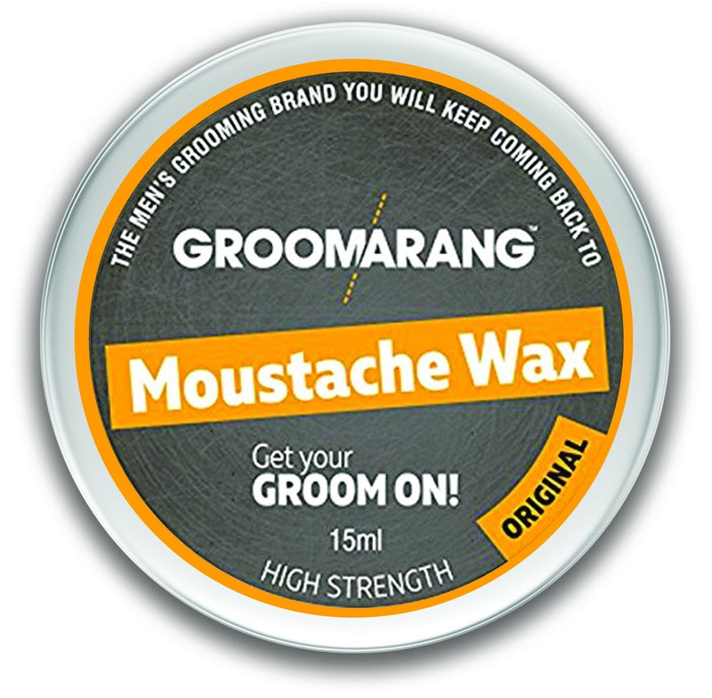 [Australia] - Groomarang Moustache & Beard Wax 15ml | Extra Strong Hold Styling Wax to Shape and Nourish Your Moustache and Beard | All-Natural, Organic, Cruelty Free | Gifts for Him 