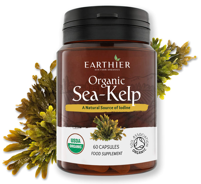 [Australia] - Certified Organic Iodine From 500Mg Kelp Giving 385Mcg Iodine Per Capsule 256% Rda Contributes To Normal Thyroid Function 