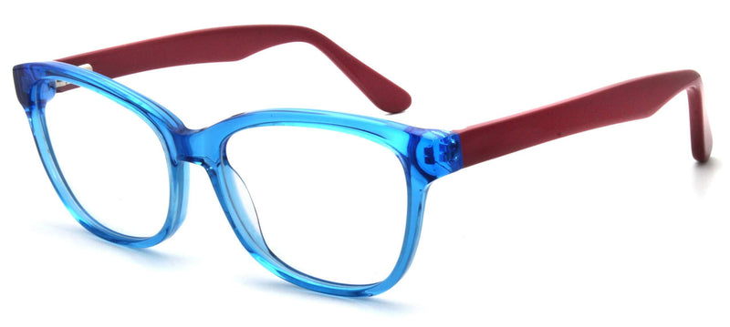 [Australia] - Fashion glasses men women clear lens square non prescription glasses crystal acetate Spectacles 
