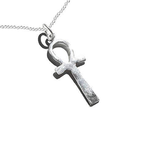 [Australia] - 925 Sterling Silver Ankh Pendant with a 41cm - 16" Sterling Silver Chain - Egyption Magic - Gift Boxed 