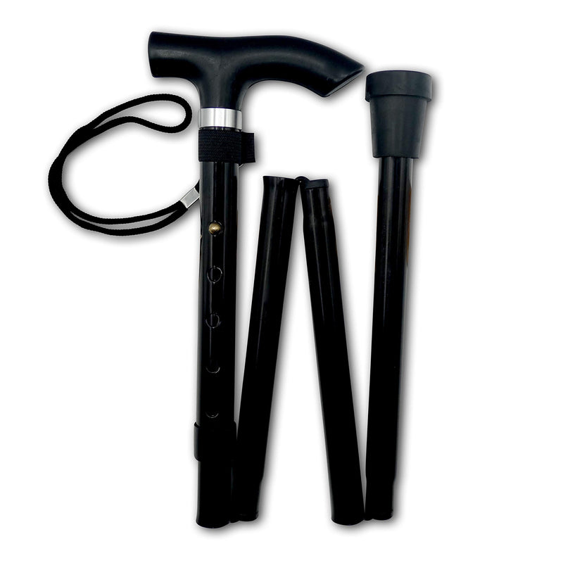 [Australia] - Life Healthcare Walking Stick, Flexible and Durable Walking Aid, Collapsible Walking Stick and Mobility Aid, Adjustable from 33-37 inches, Black 