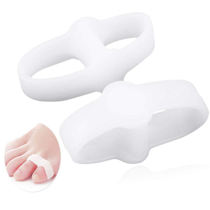 [Australia] - Pedimend Silicone Gel Double Loop Toe Separator (1PAIR) - Toe Separator for Overlapping Toes - Little Finger Hallux Valgus Protector - UNISEX - Foot Care 