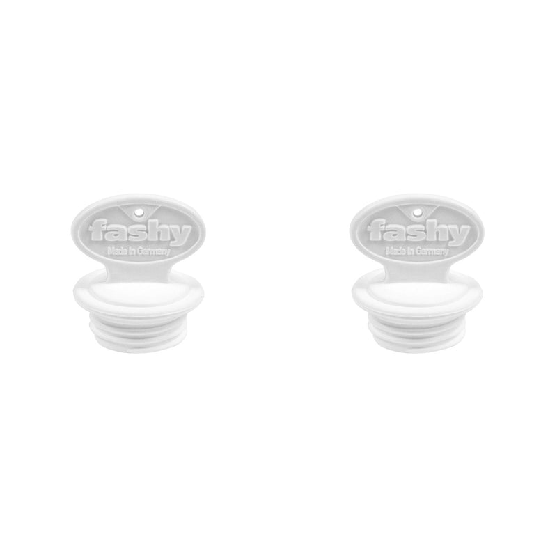 [Australia] - Fashy 6014 Hot Water Bottle Replacement Stoppers, Large, Thread Ø 29 mm, White (Pack of 2) 