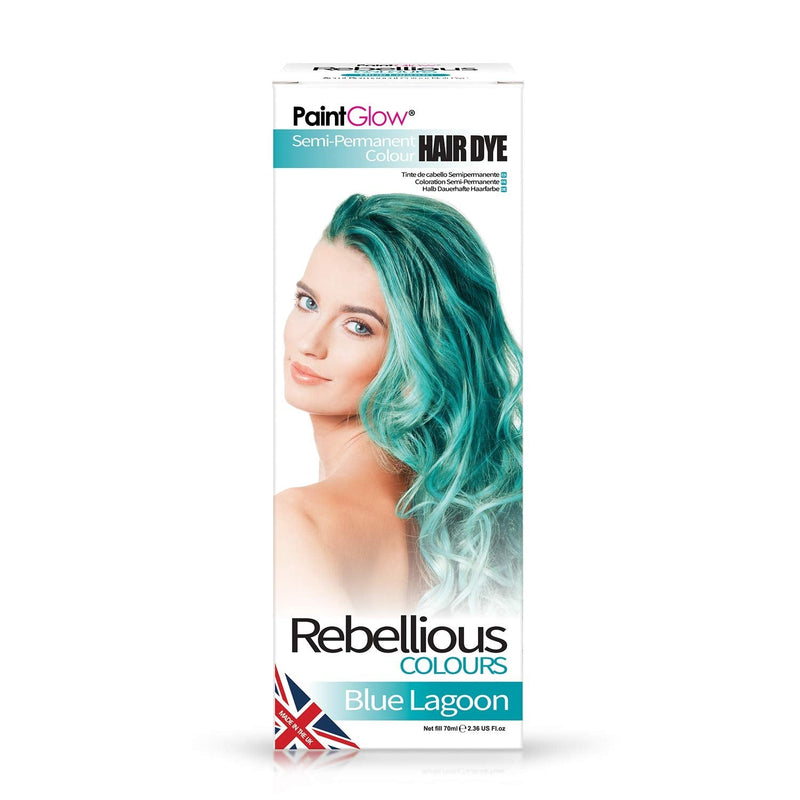 [Australia] - Rebellious Colours Vegan Semi Permanent Hair Dye Colour 100ml (Blue Lagoon) Blue Lagoon 
