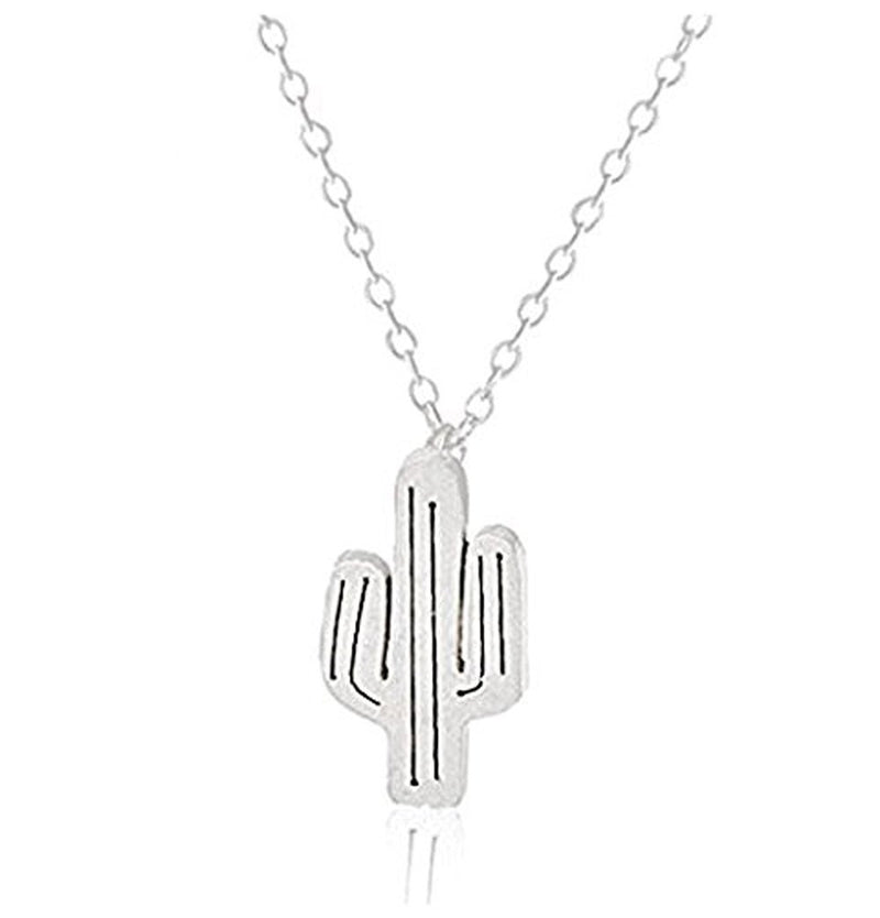[Australia] - iszie jewellery sterling silver cactus pendant bohemian necklace 