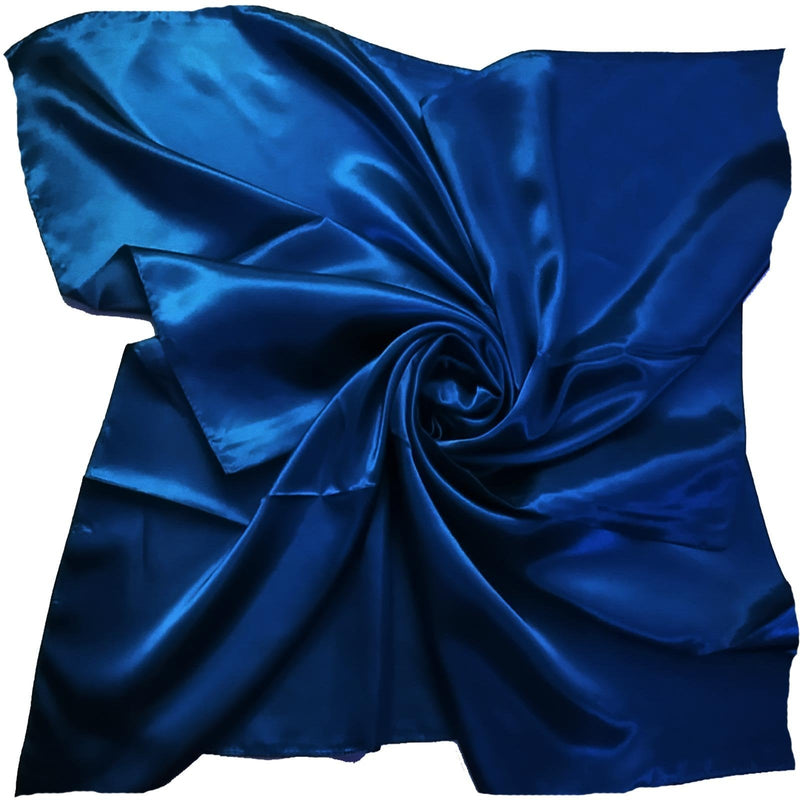 [Australia] - Mirror Fashion Large Square Plain Nautical Head Neck Scarf Wrap Lovely Colours Royal Blue 