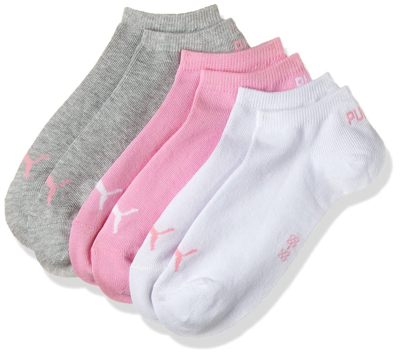 [Australia] - Puma Men's Unisex Sneaker Plain 3P Sock, Prism Pink, 6-8 (Pack of 3) 