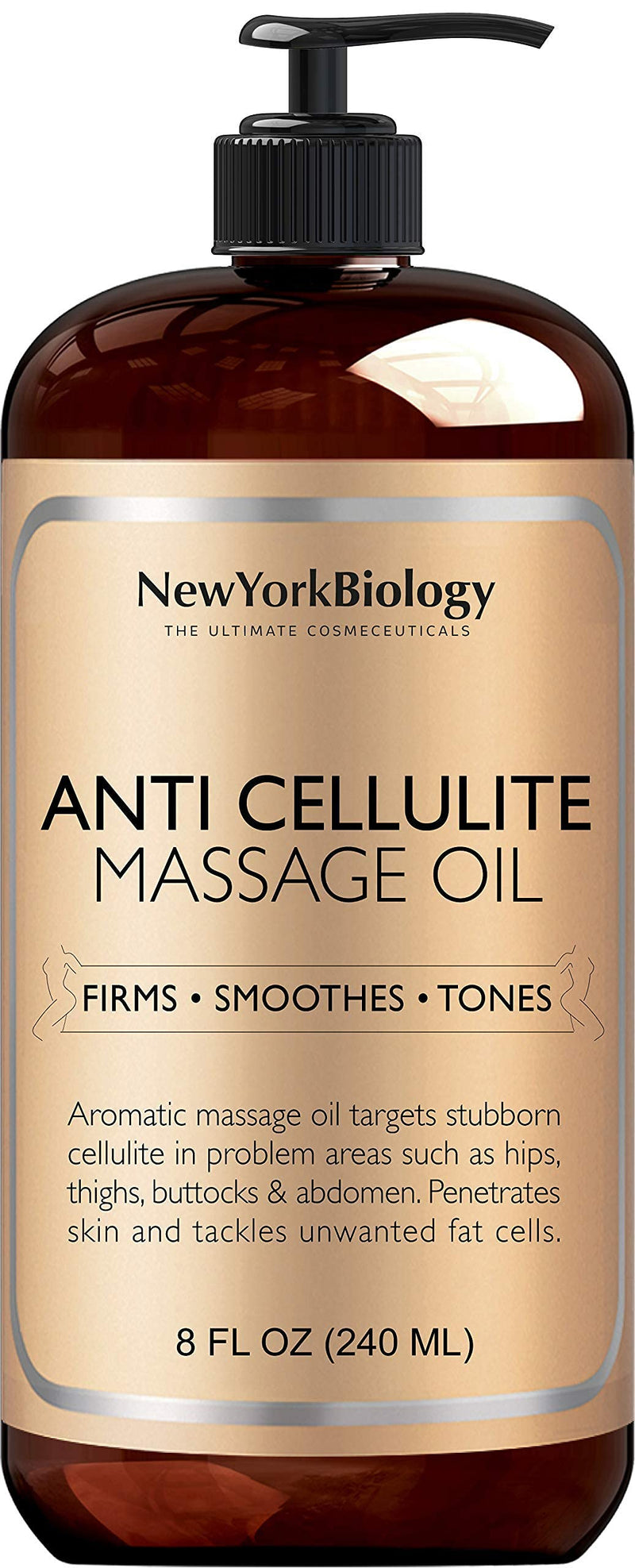 [Australia] - Anti Cellulite Treatment Massage Oil - All Natural Ingredients ‚Äì Penetrates Skin 6X Deeper Than Cellulite Cream - Targets Unwanted Fat Tissues & Improves Skin Firmness ‚Äì 8 OZ New York Biology 