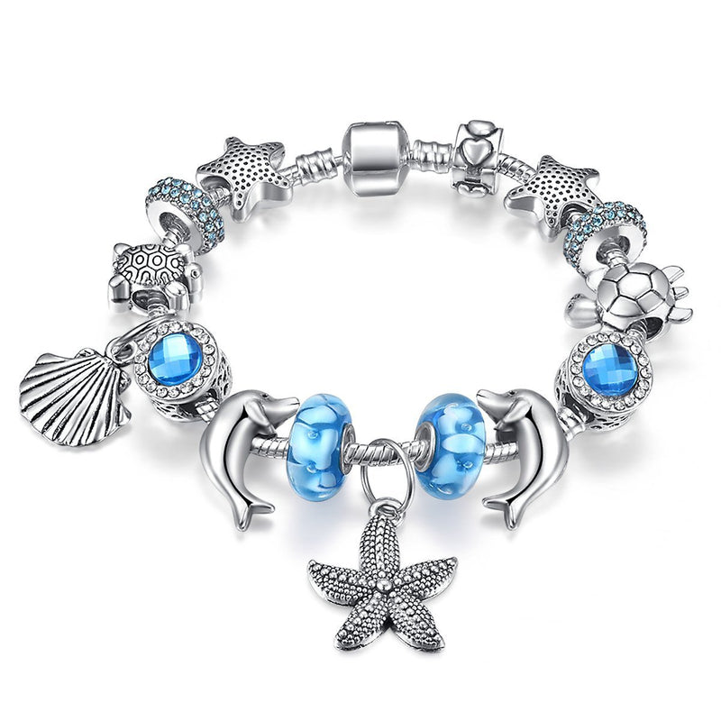 [Australia] - Girls Bracelet Pendants Charm Bracelet with Blue Bracelet Mothers Day Gifts Presentski 