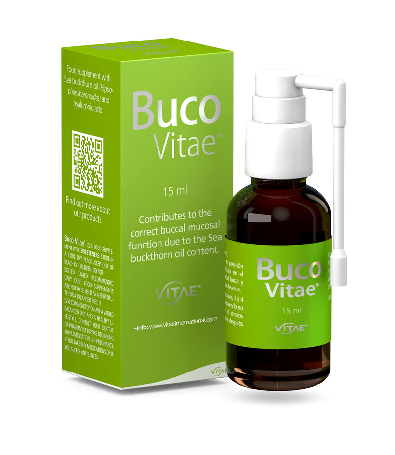 [Australia] - Vitae BucoVitae Emulsion - Hyaluronic Acid and sea Buckthorn for Mouth sores and Canker sores - 15 ml 
