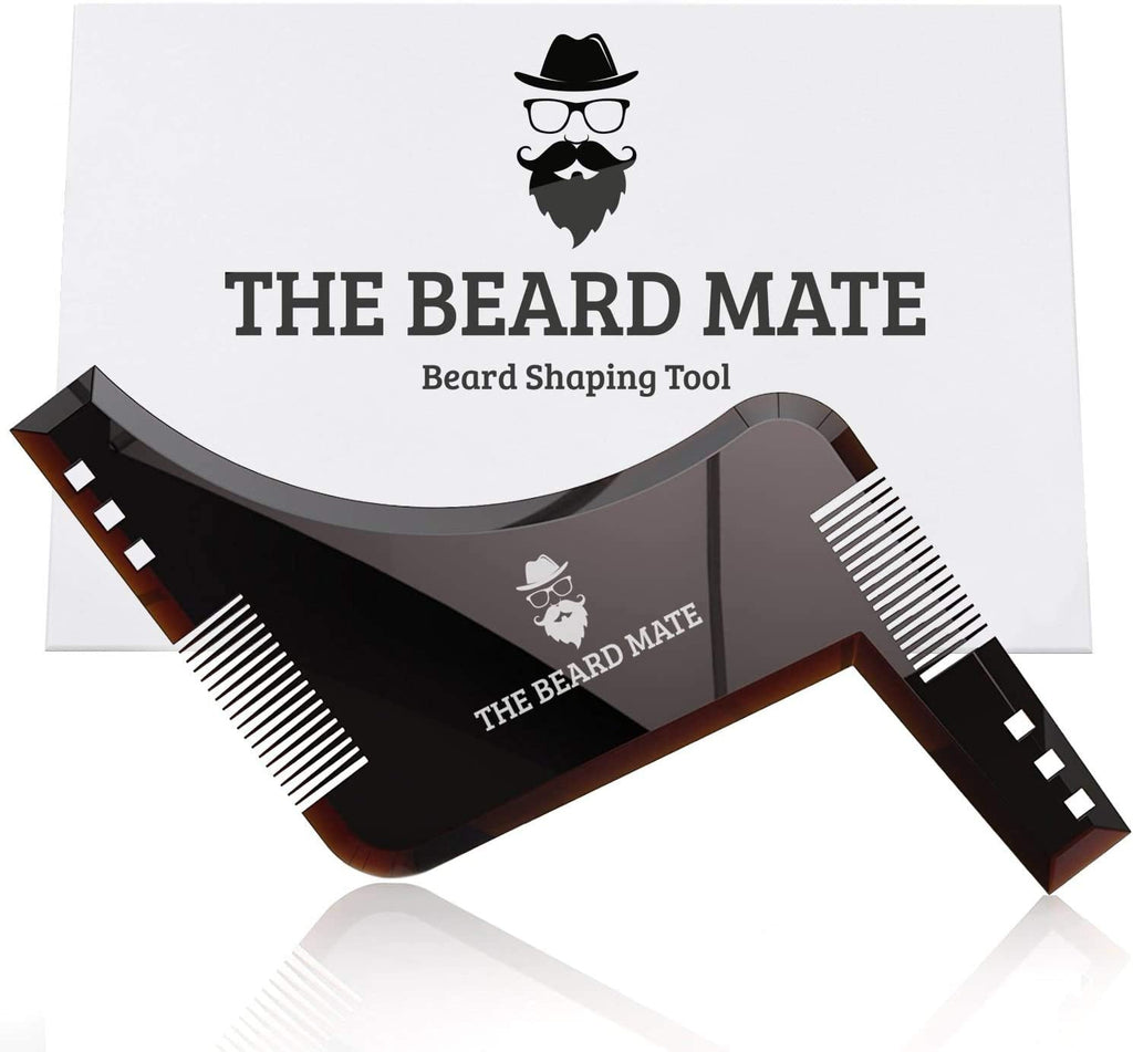 [Australia] - Beard Shaping Tool Template. Beard Shaper Tool Plus Comb for line up & Edging, Men's Facial Hair Hairline Perfect Symmetric Lines and Trim with Beard Trimmer Hair Clipper or Razor. 