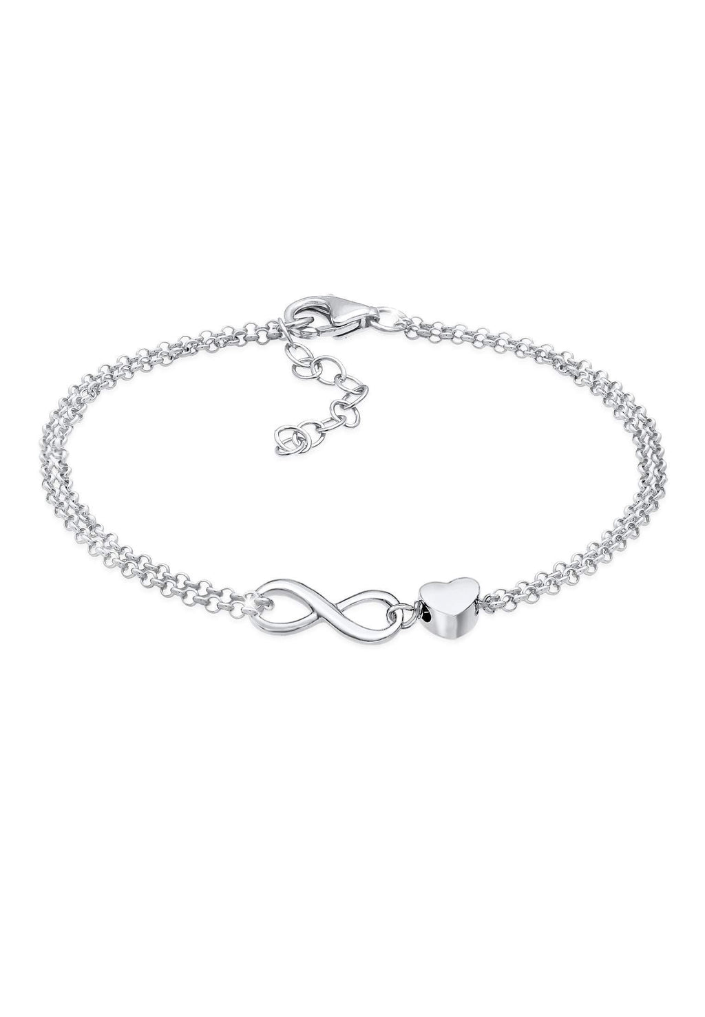 [Australia] - Elli Bracelet Women Heart Love Intertwined in 925 Sterling Silver 16 