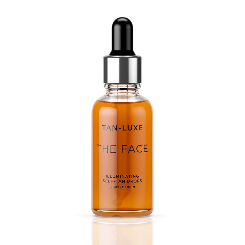 [Australia] - Tan Luxe THE FACE Self Tan Drops, Medium (30 ml) Add Tanning Drops to Skin Care for Custom Face Tan, Cruelty Free & Vegan 