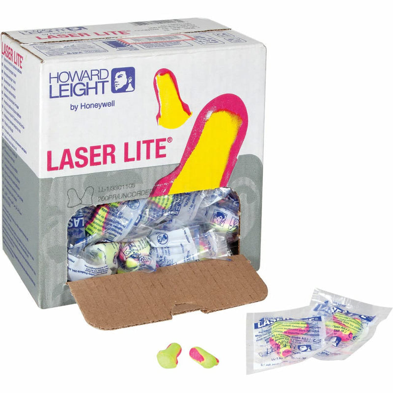 [Australia] - Howard Leight by Honeywell Laser Lite High Visibility Disposable Foam Earplugs, 200-Pairs (LL-1) by Howard Leight 