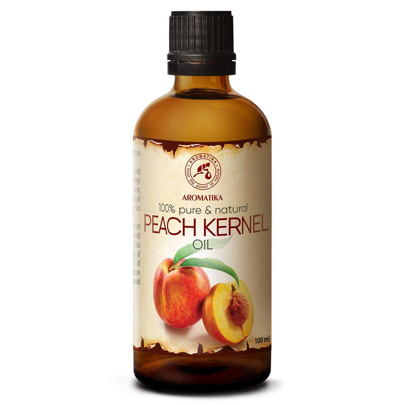 [Australia] - Peach Oil 100ml - Prunus Persica Kernel Oil - Italy - 100% Pure & Natural Oil - for Beauty - Relaxing - Massage - Wellness - Cosmetics - Good for Skin - Hair - Body - Face Care 