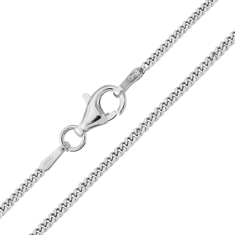 [Australia] - The Chain Company - Sterling Silver 16" 18" 20" 24" 28" 30" Inch 1.5mm Thick Italian Curb Chain Necklace 20.0 Inches 