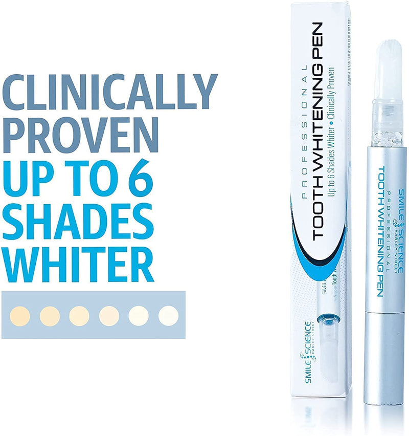[Australia] - Smile Science Harley Street - Professional Advanced Teeth Whitening Pen - Up to 8 Shades Whiter - 100% safe for Enamel - Vegan - For Sensitive Teeth - Rapid Results - Clinically Proven 