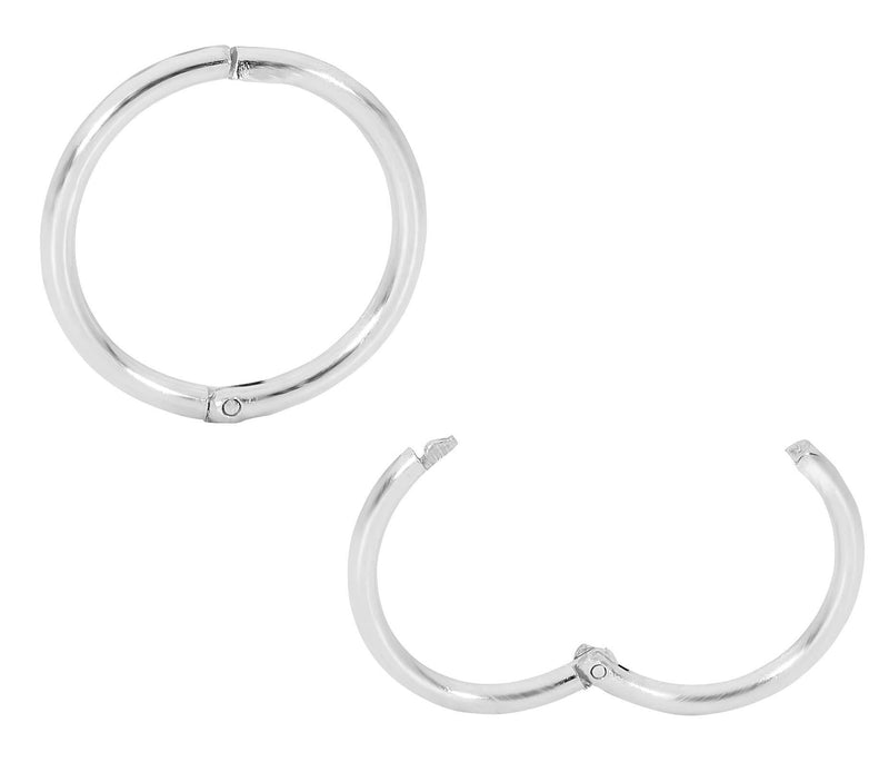 [Australia] - 365 Sleepers 1 Pair Solid Sterling Silver 10mm 18G Hinged Hoop Sleepers Earrings Made in Australia 