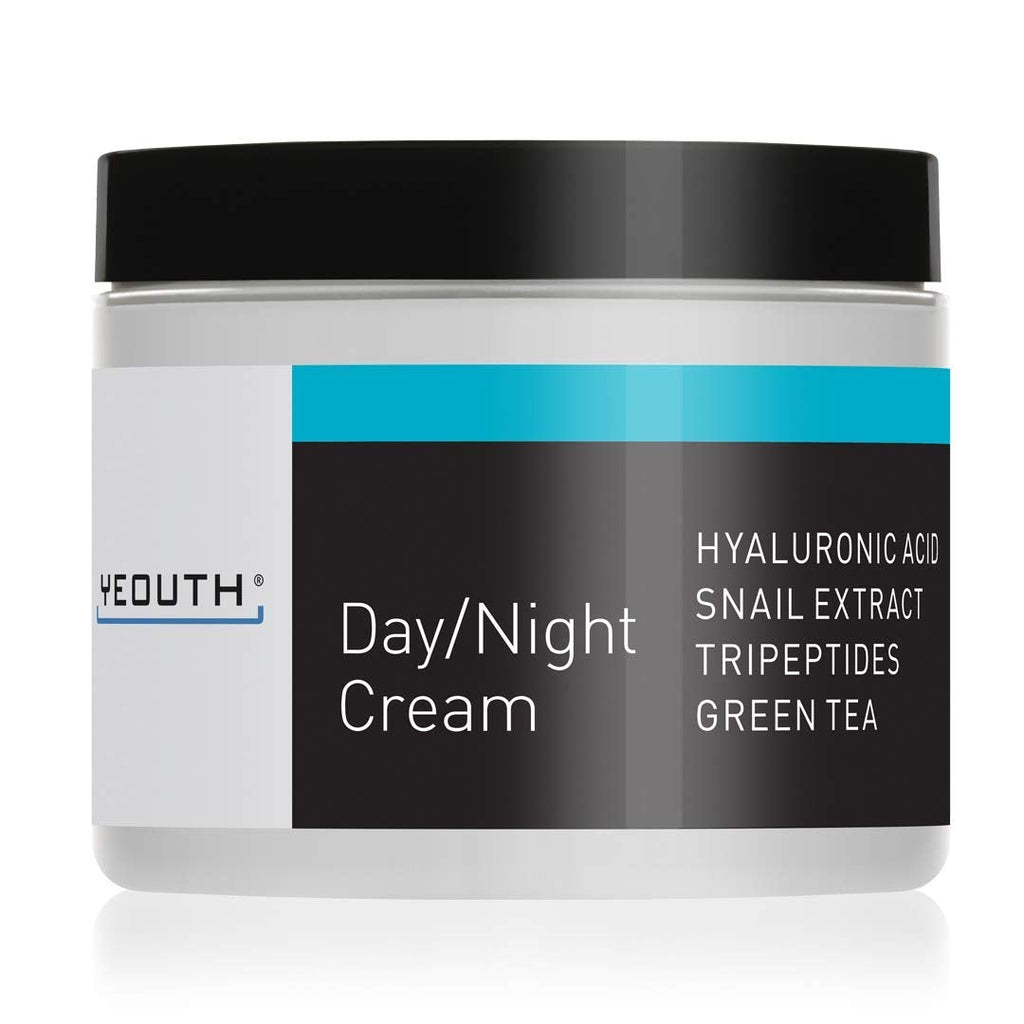 [Australia] - YEOUTH Day Night Moisturizer for Face with Snail Extract, Hyaluronic Acid, Green Tea, and Peptides, Anti Aging Day Cream or Night Cream Moisturizer for Dry Skin, (4oz) 113.4 g (Pack of 1) 