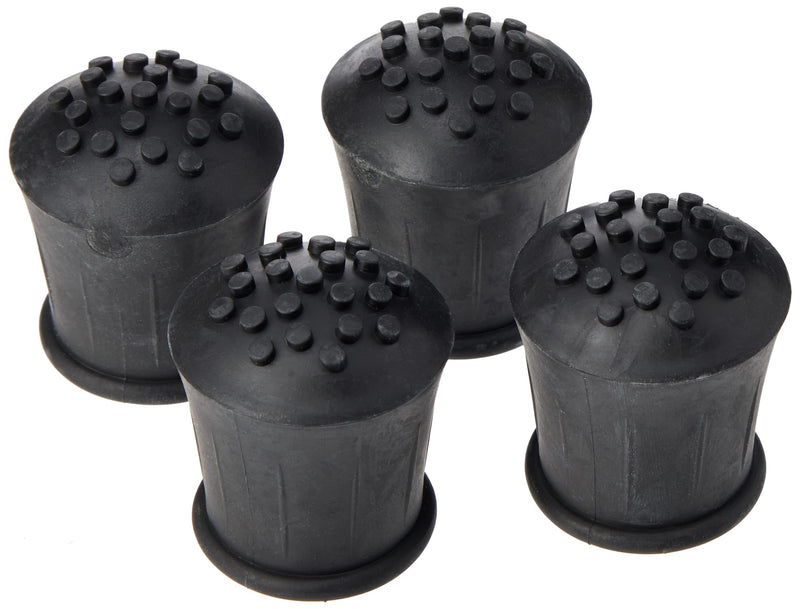 [Australia] - Merriway BH05584 (4 Pcs) Heavy Duty Rubber Walking Stick Ferrule Protectors Cane Tips, 25mm (1 inch) Black - Pack of 4 Pieces 