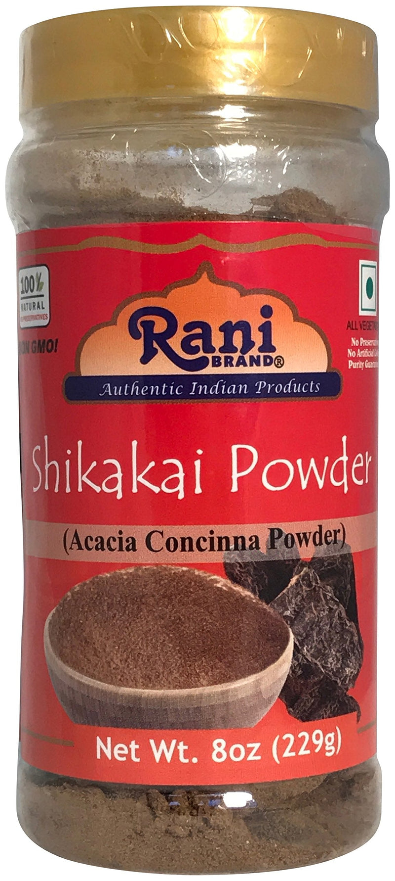 [Australia] - Rani Shikakai (Acacia Concinna) Powder 8oz (229g) ~ Natural, Salt-Free | Vegan | No Colors | Gluten Friendly | Non-GMO | Indian Origin 