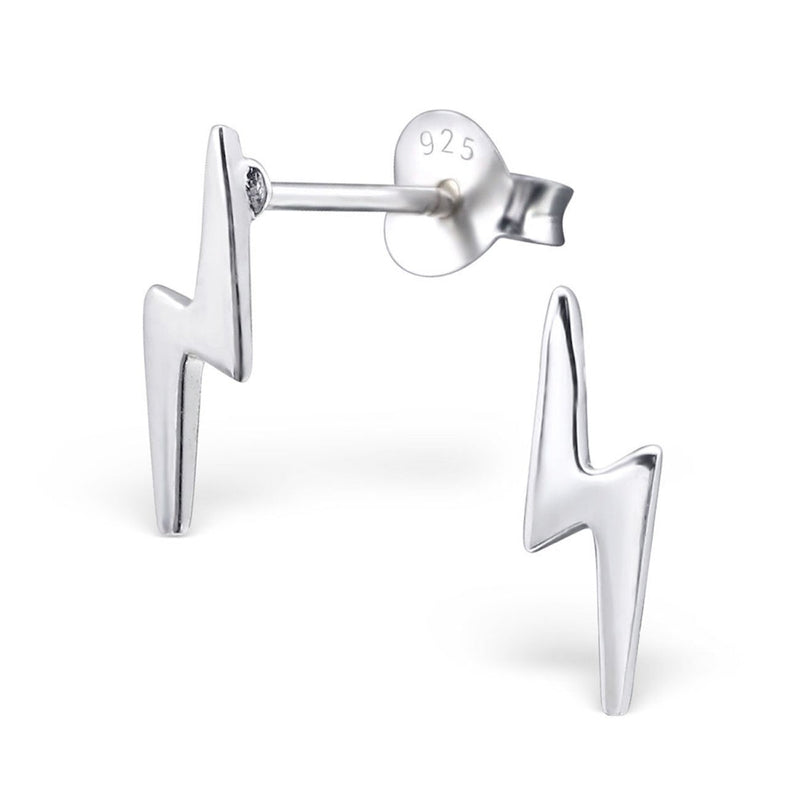 [Australia] - The Rose & Silver Company Women 925 Sterling Silver Thunderbolt Stud Earrings 