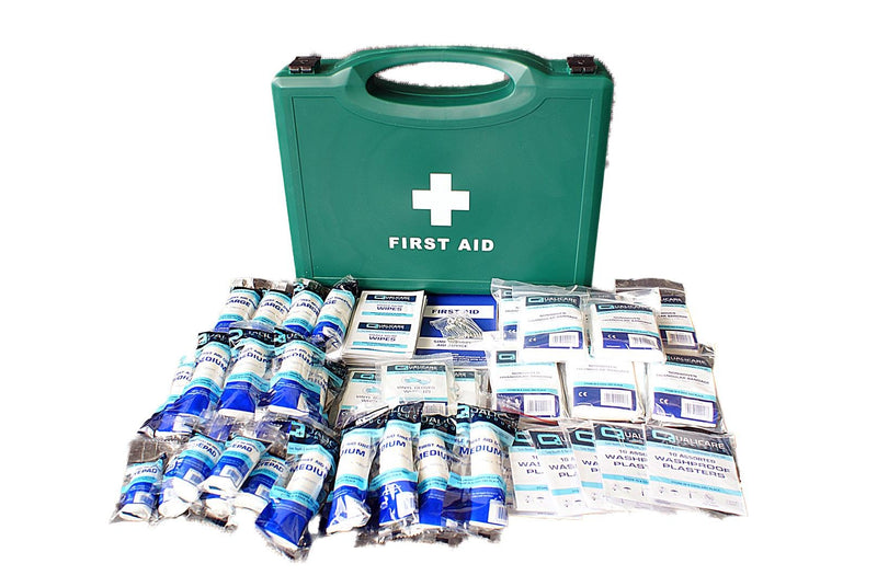 [Australia] - Qualicare  HSE Emergency kit for 1-50 Person First Aid Kit Box |Contains 125 Hospital Grade Medical Supplies 