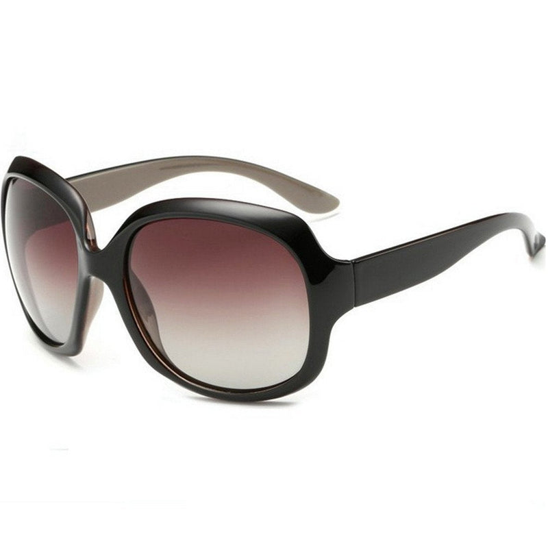 [Australia] - OYMI Oversized Women's Polarised Sunglasses Fashion Eyewear UV400 Coffee 