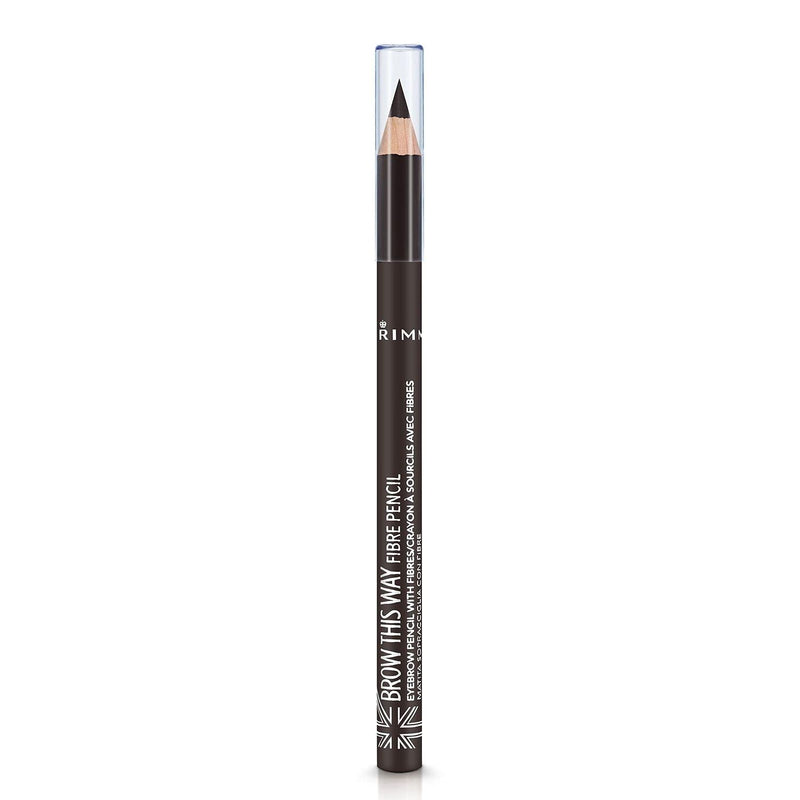 [Australia] - Rimmel London Brow This Way Fibre Pencil, Softly Defines and Thickens Eyebrows, Dark, 1.1 g 