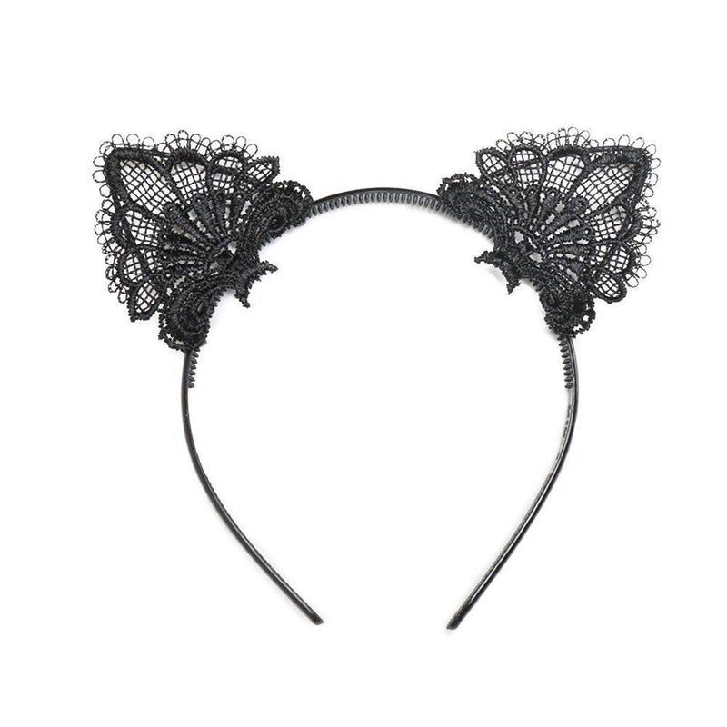 [Australia] - Frcolor Lace Cat Ears Headband Headpiece for Party Costume 